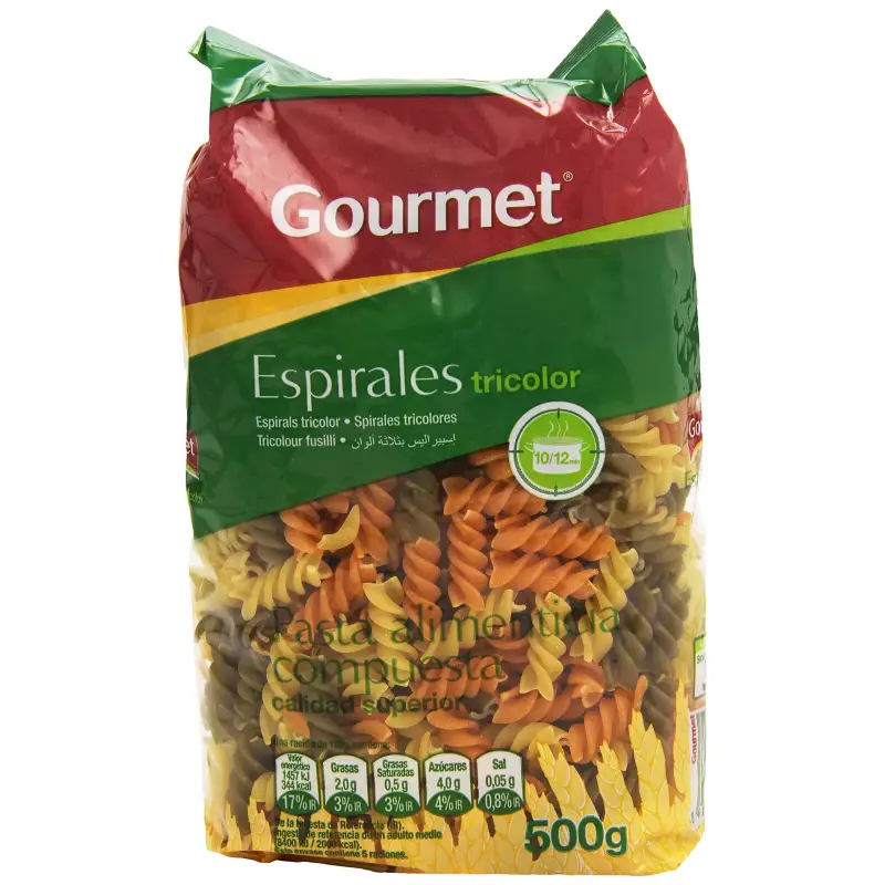 Gourmet Espirales Tricolor – Dreifarbige Spiralnudeln für bunte Vielfalt (500g Packung) Gourmet Espirales Tricolor – Dreifarbige Spiralnudeln Für Bunte Vielfalt (500g Packung)