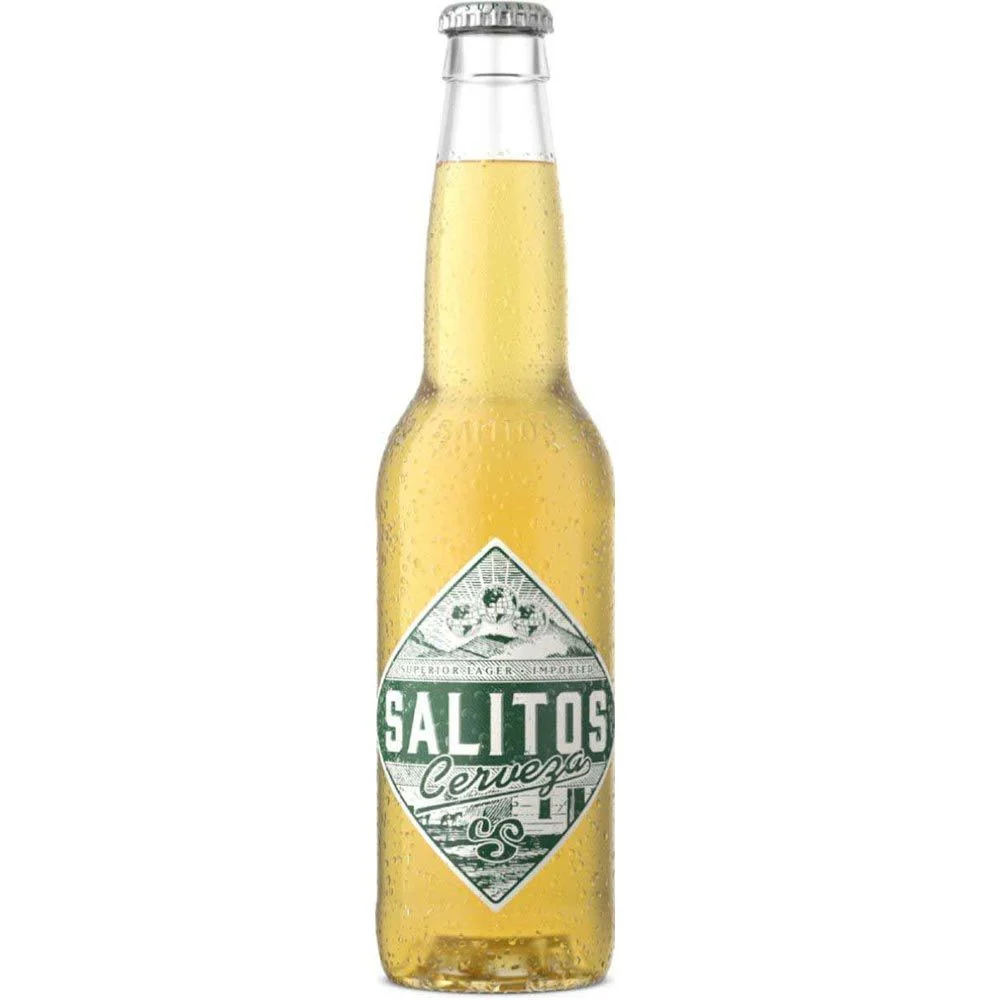 IMG_3090.jpg Salitos Cerveza Tequila Beer 24 x 0.33L Glass Bottles