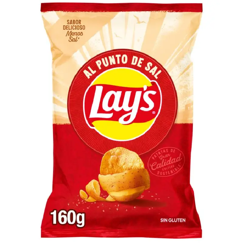 Lay’s Weniger Salz_ Leichte, Knusprige Kartoffelchips Lay's Chips Less Salt - Classic Crispy Potato Chips 150g