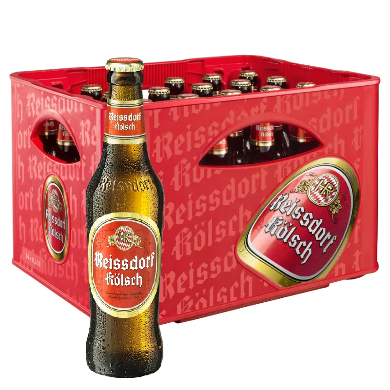 Reissdorf Kölsch 24 x 0.33l Flaschen Mehrweg Reissdorf Kölsch: la clásica cerveza de Colonia, 24 x 0,33 l