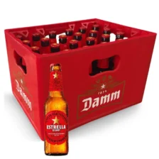 Estrella Damm 2 X 24 X 0,33 L Flaschen – Glas Mehrweg Pfand Kiste (2)