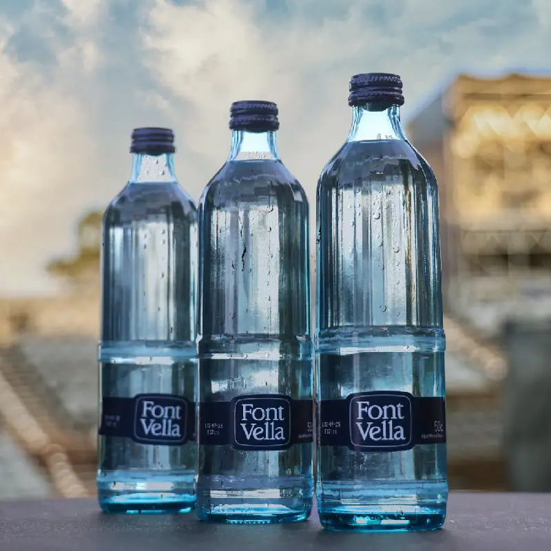 Font Vella Font Vella Naturell Agua Natural en Botella de Cristal - 3 Tamaños Disponibles