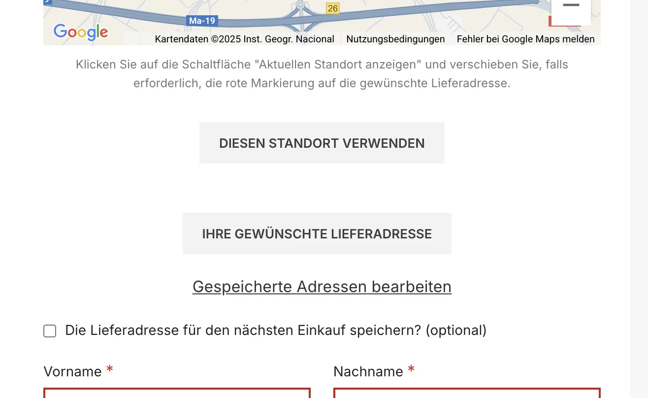 Ihren Standort Speichern