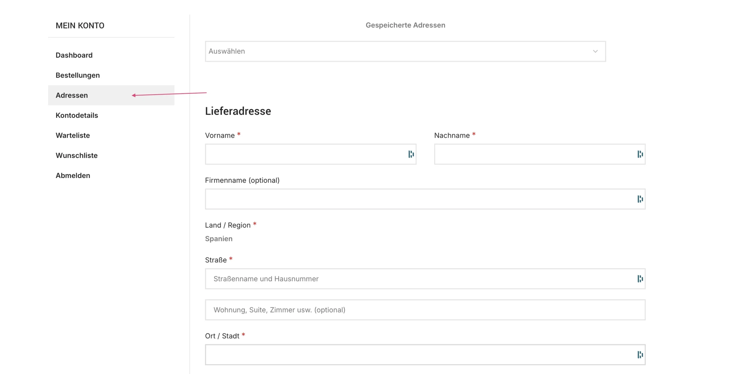 Mein Konto